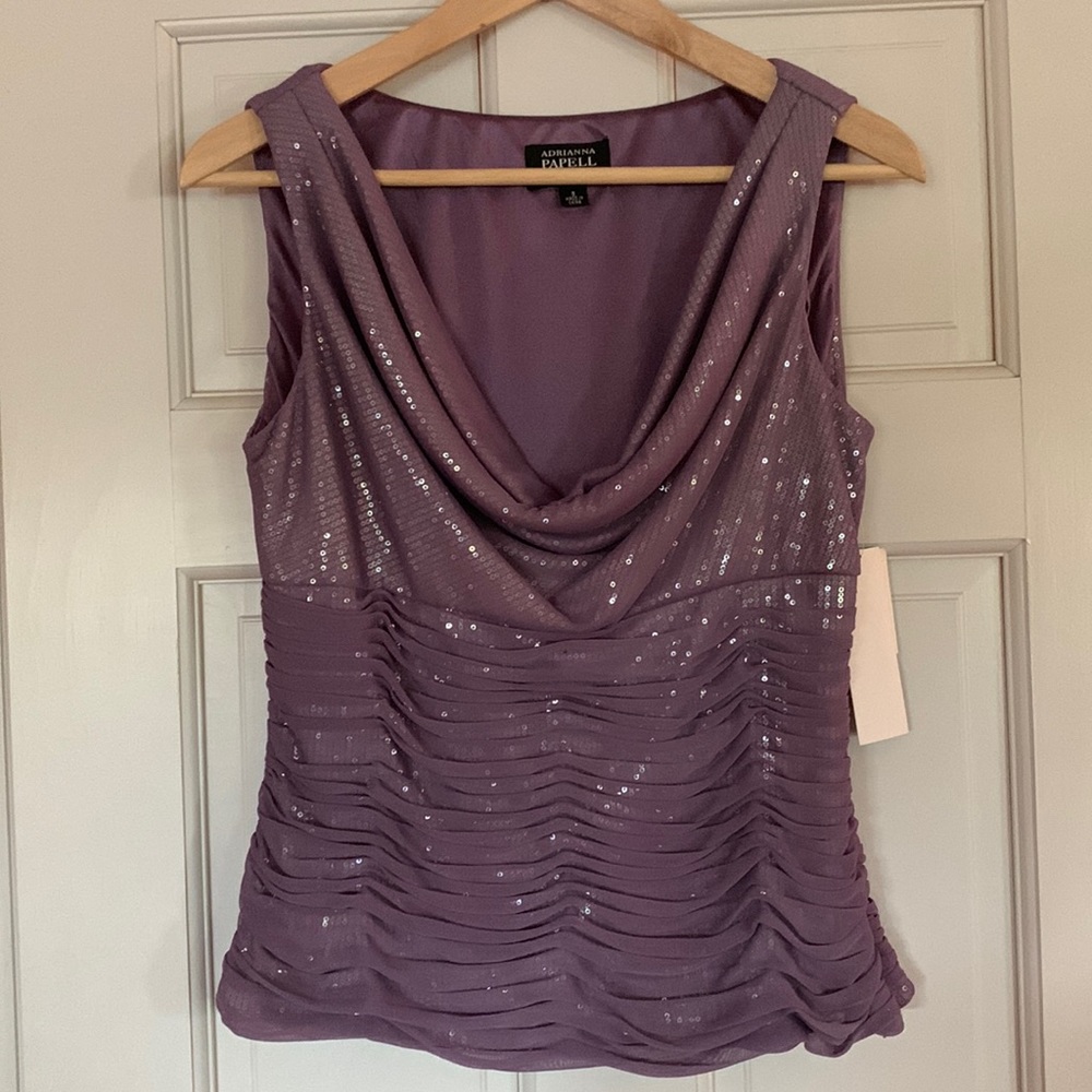 Adrianna Papell sequined blouse